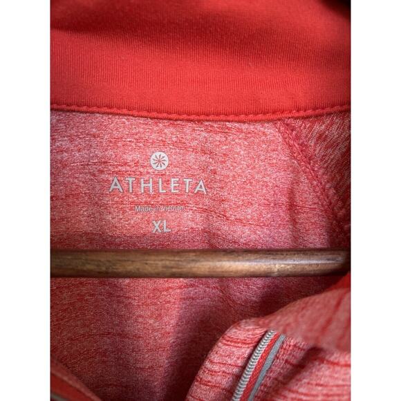 NEW Athleta Women's Coral Half Zip Pullover XL athleisure stretch red workout - Picture 3 of 5